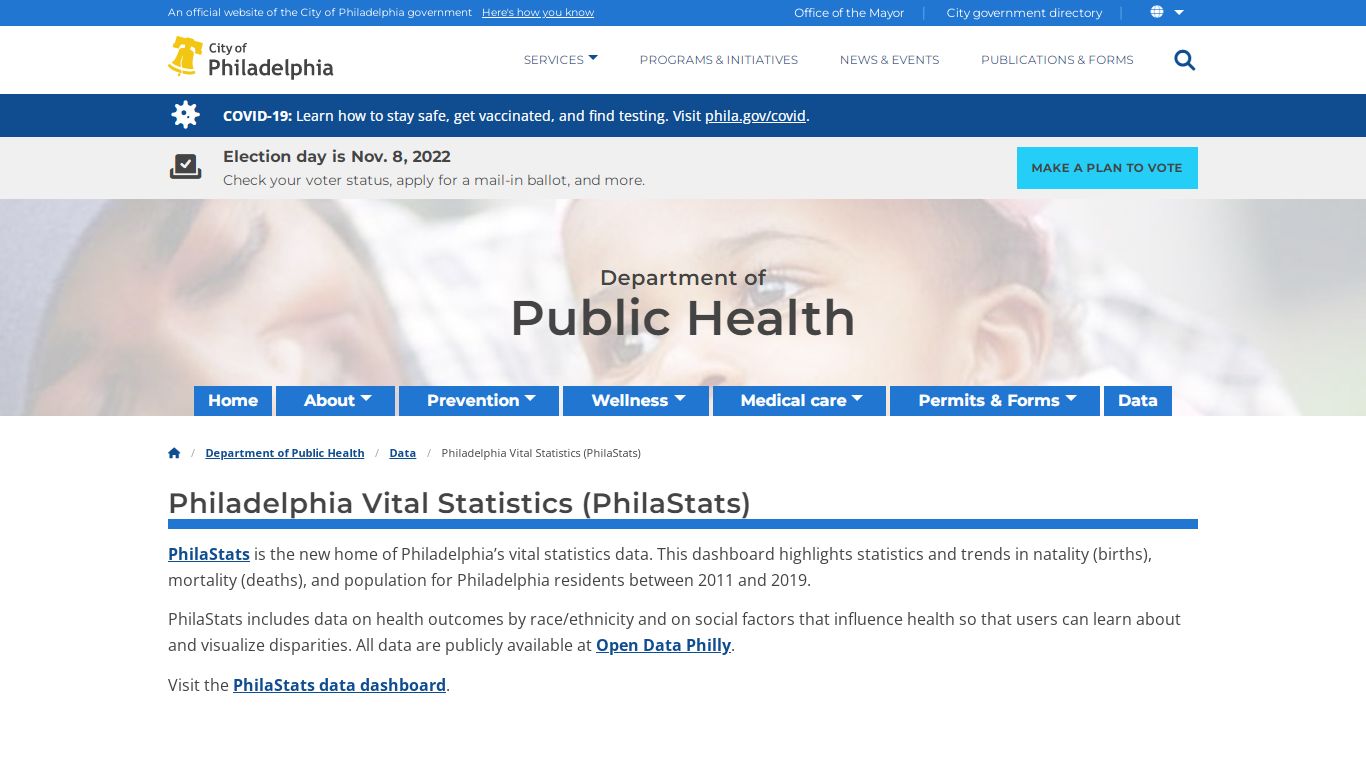 Philadelphia Vital Statistics (PhilaStats) | Department of Public ...